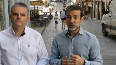 el Director General de Ferias y Comercio del Gobierno de Aragón, Javier Camo y el concejal del ramo del Ayuntamiento turolense, Luis Girón