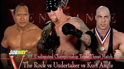The Rock vs Undertaker vs Kurt Angle
