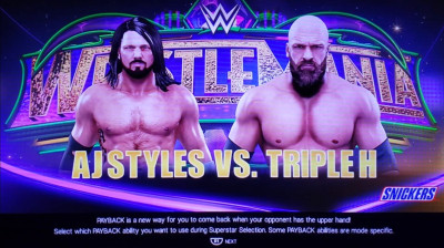AJ Styles vs Triple H (WWE 2K19)