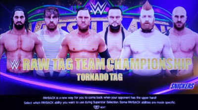 Seth Rollins & Dean Ambrose vs The Miztourage vs The Bar (WWE 2K19)