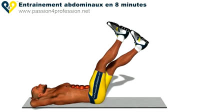 Abdos en 8 minutes, entrainements pour abdos en ta~