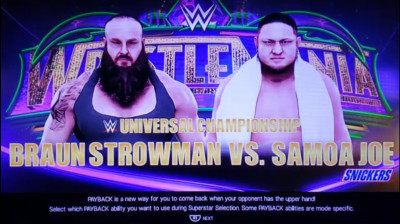 Samoa Joe vs Braun Strowman (WWE 2K19)