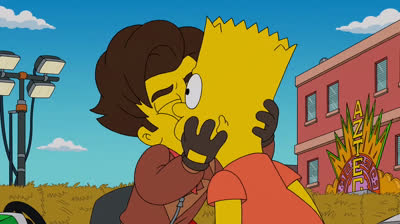Paolo Paoletti Kisses Bart Simpson - The Simpsons