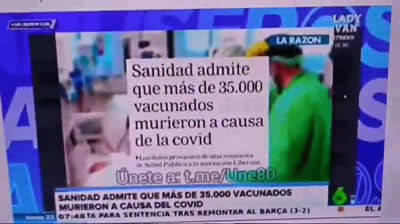 Despertad! Más de 30.000 españoles inoculados, murieron de C-19. Datos oficiales de Sanidad
