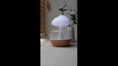 Raining cloud humidifier lamp