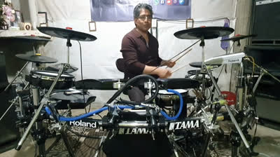 Como tocar bateria electrica ...>>DRUMS>>TEMERARIOS TROPICAL