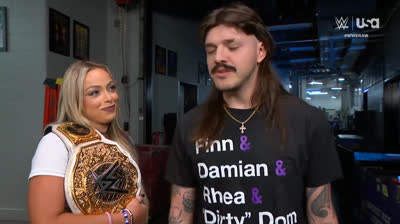Liv Morgan and Dominik Mysterio Backstage Segment  Raw July 8th 2024