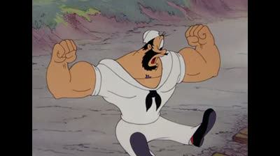 Bluto Mangia gli spinaci e sconfigge Braccio di ferro