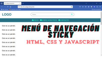 Cómo crear un MENÚ STICKY en HTML y CSS | Tutorial paso a paso