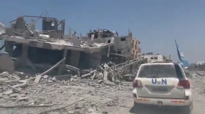 Die UNO betritt Gaza und schafft es, ein Video aufzunehmen