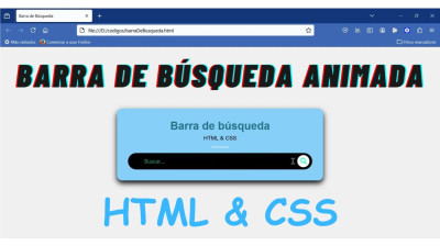 Barra de búsqueda animada | HTML & CSS - Tutorial paso a paso