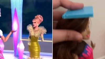 Barbie princess charm school( doll scene version)