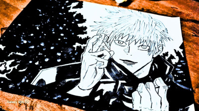 I Tried Drawing GOJO WITH Ink