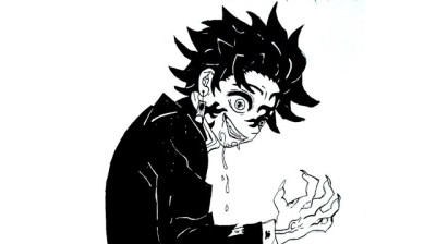 Tanjiro ink art or drawing