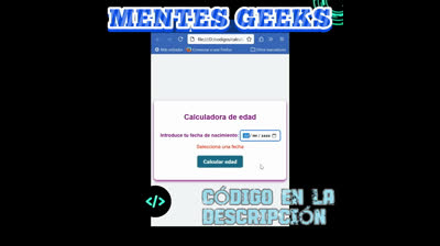 Calculadora de edad | HTML, CSS & JavaScript