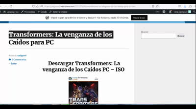 transformers la venganza de los caidos para pc