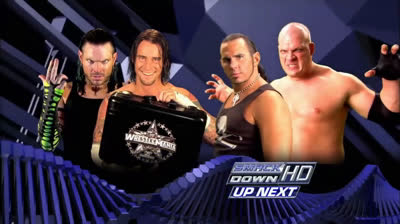 Jeff Hardy and CM Punk vs Matt Hardy and Kane HD