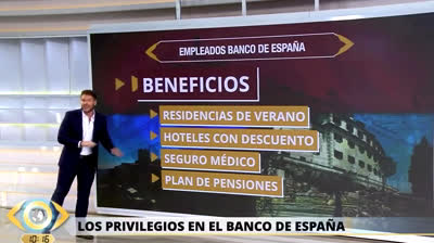 Abominable ! 3319 funcionarios y jubilados del Banco de España disfrutan de una serie de privilegios heredados de la época de Franco pagados con dinero público.