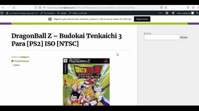 dragonball z budokai tenkaichi 3 para ps2