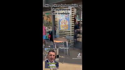 No quites las bandejas de las hamburgueserías