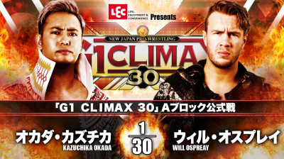NJPW G1 Climax 30-Kazuchika Okada vs Will Ospreay