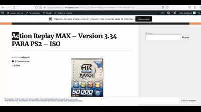 action replay max version 3 34 para ps2