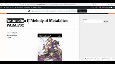 ar tonelico ii melody of metafalica para ps2