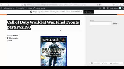 call of duty world at war final fronts para ps2