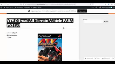 atv offroad all terrain vehicle para ps2