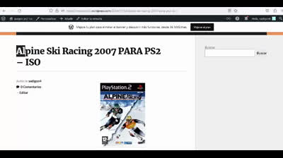 alpine ski racing 2007 para ps2