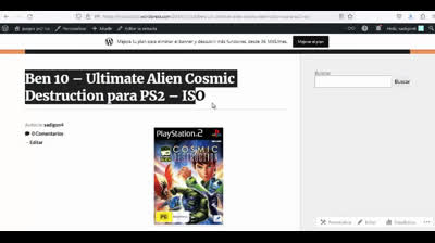 ben 10 ultimate alien cosmic destruction para ps2