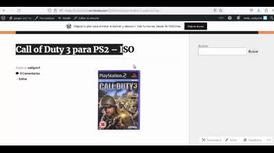 call of duty 3 para ps2