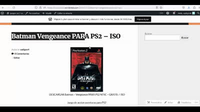 batman vengeance para ps2