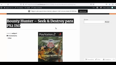 bounty hunter seek destroy para ps2