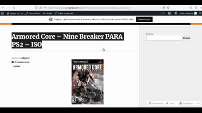 armored core nine breaker para ps2