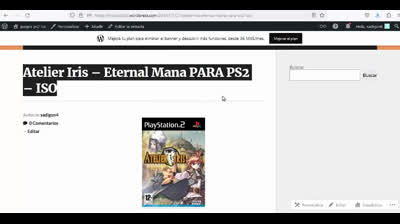 atelier iris eternal mana para ps2